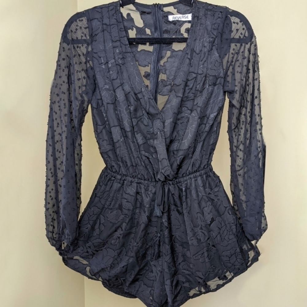 NWT Reverse Black Romper
